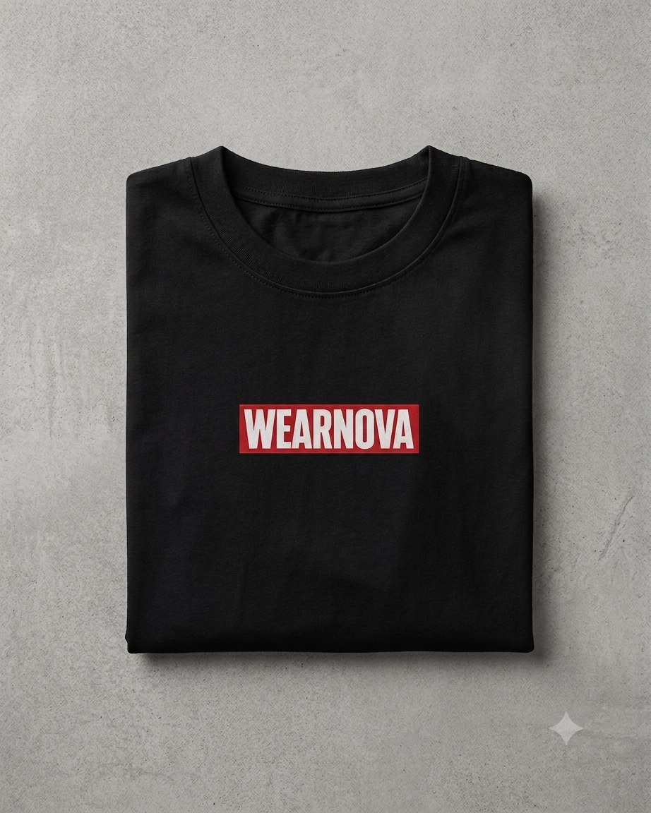 WearNova Spider Web Oversized T-Shirt for Men | Premium 100% Cotton | Black Graphic Tee