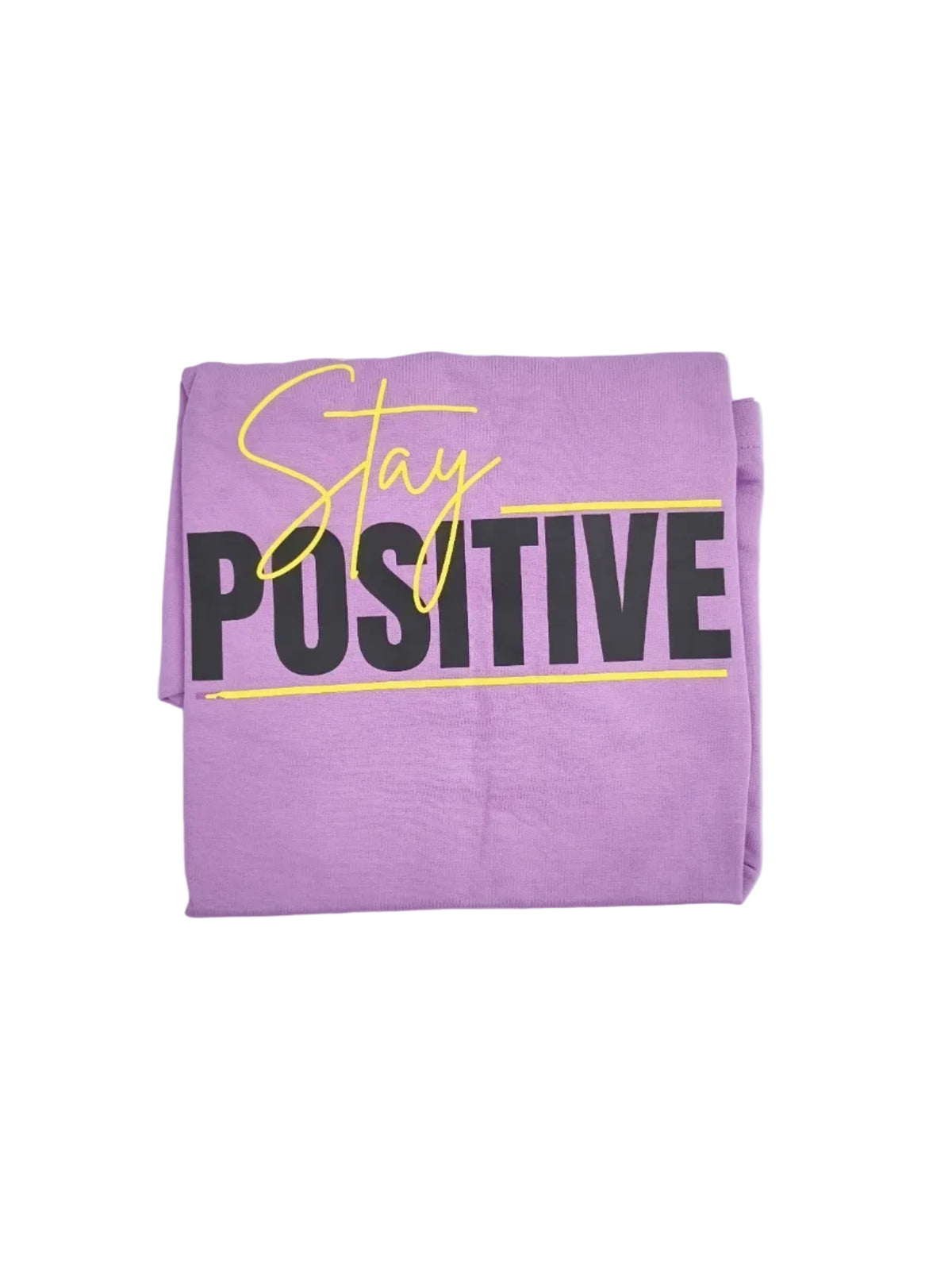 Stay Positive Oversized T-Shirt for Men | Premium Cotton Lavender Tee | WearNova